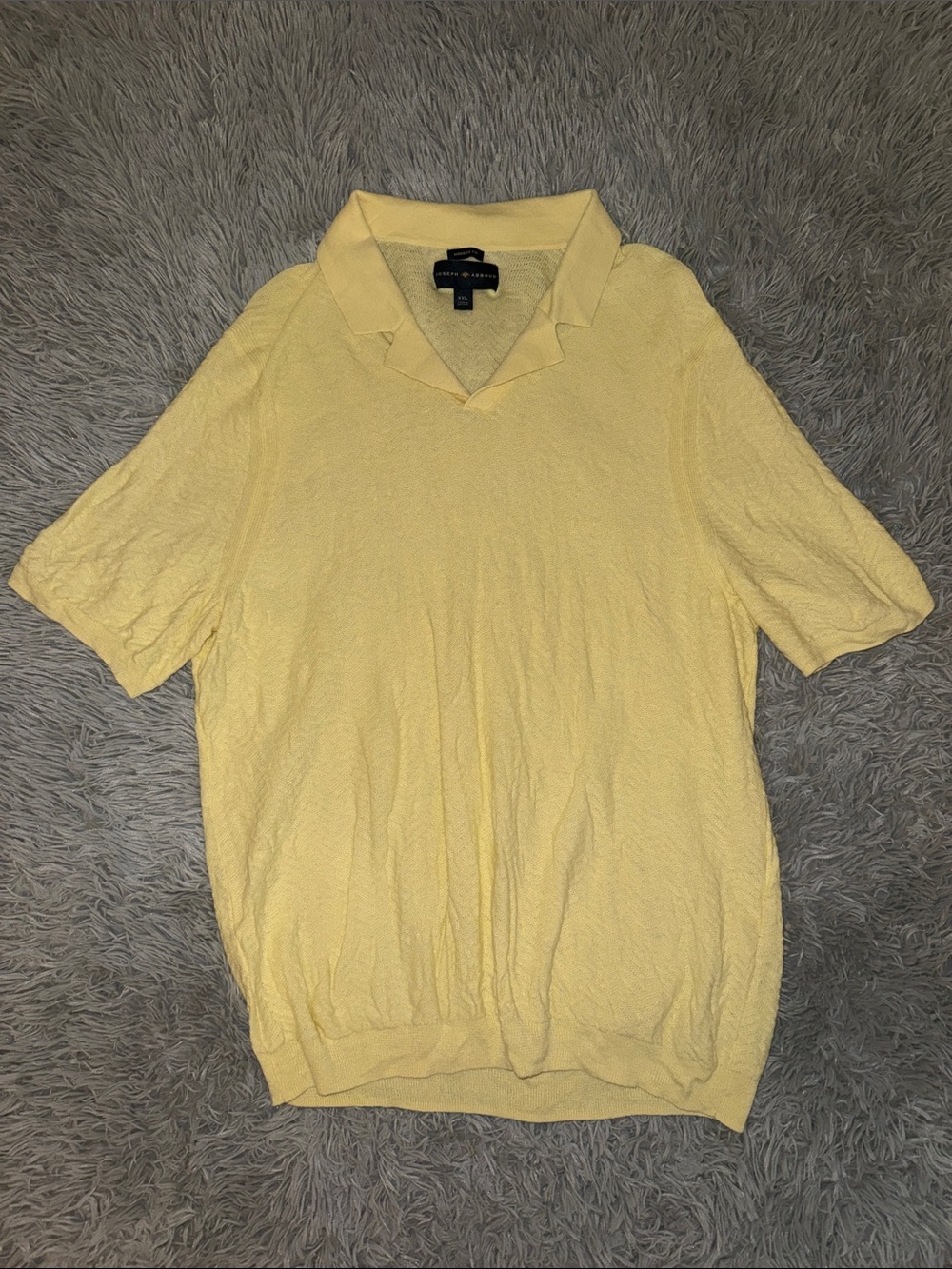 Joseph Abboud Pale Yellow Short-Sleeve Polo